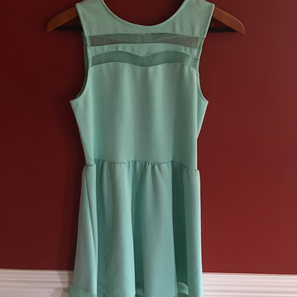 poof couture mint green dress